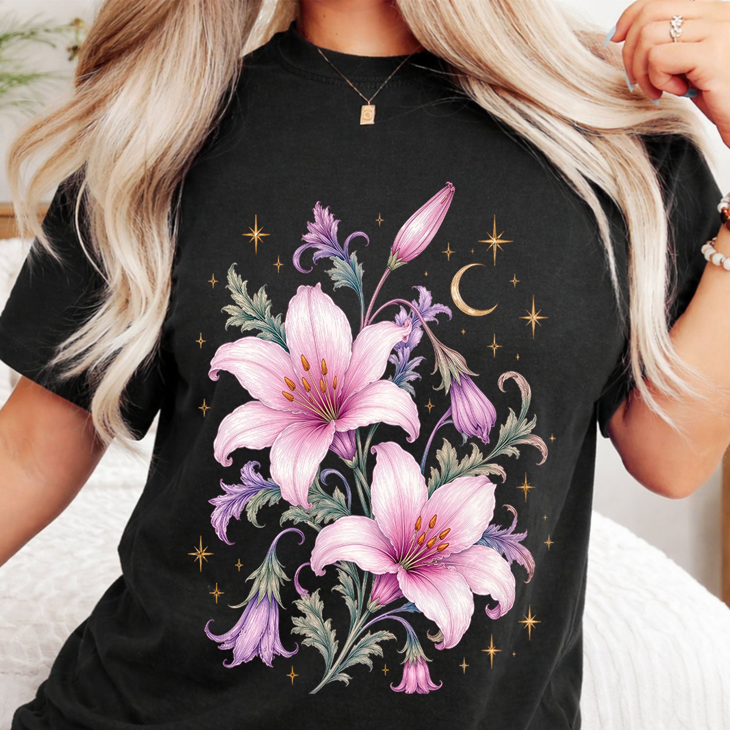 Enchanted Pink Lilies T-Shirt