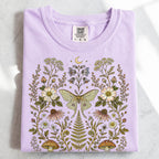 Whimsical Moth Wildflower T-Shirt
