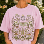 Whimsical Moth Wildflower T-Shirt