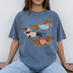 Preppy Dachshund Dogs T-Shirt - Blue Jean / S - T-Shirt