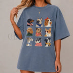 Preppy Dogs T-Shirt - Blue Jean / S - T-Shirt