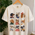 Preppy Dogs T-Shirt - Ivory / S - T-Shirt