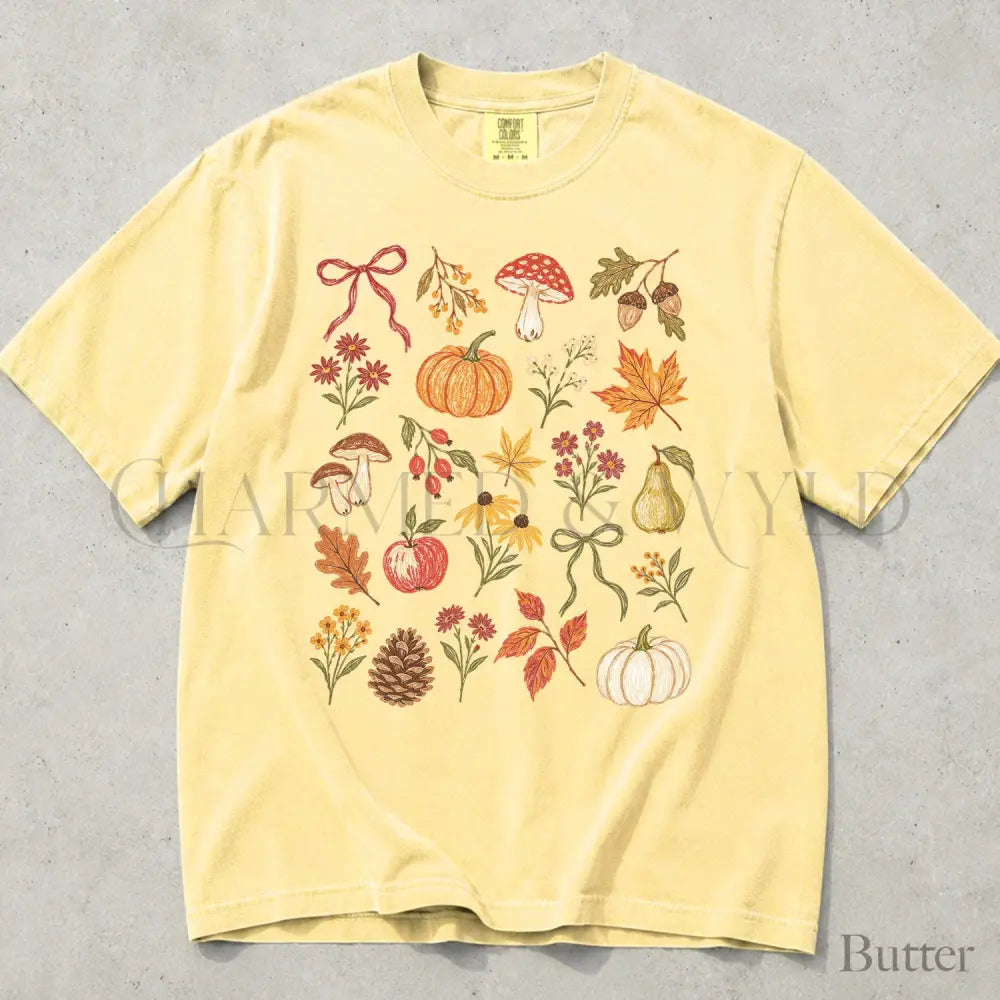 Preppy Fall Comfort Colors Shirt - Butter / S - T-Shirt