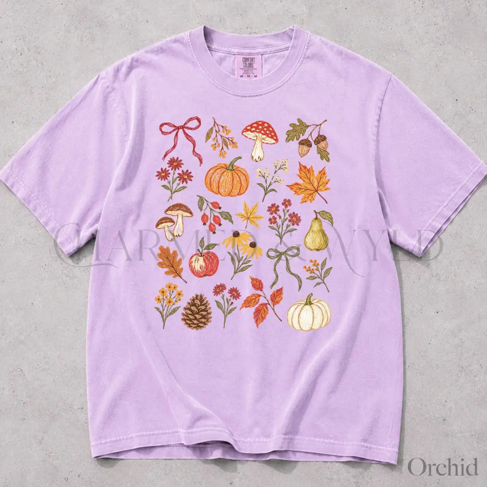 Preppy Fall Comfort Colors Shirt - Orchid / S - T-Shirt