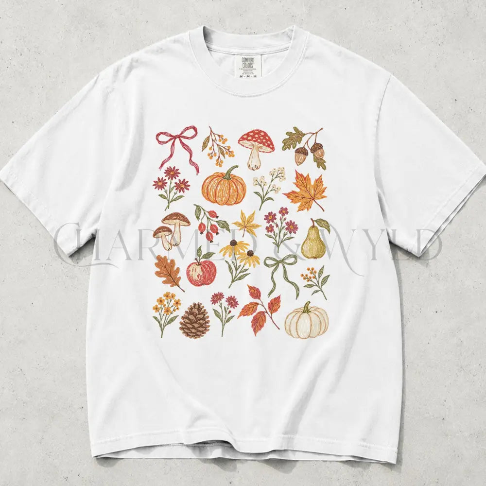Preppy Fall Comfort Colors Shirt - White / S - T-Shirt