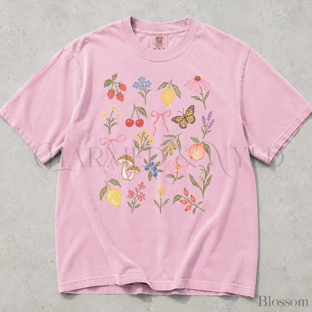 Preppy Fruit Comfort Colors Shirt - Blossom / S - T-Shirt