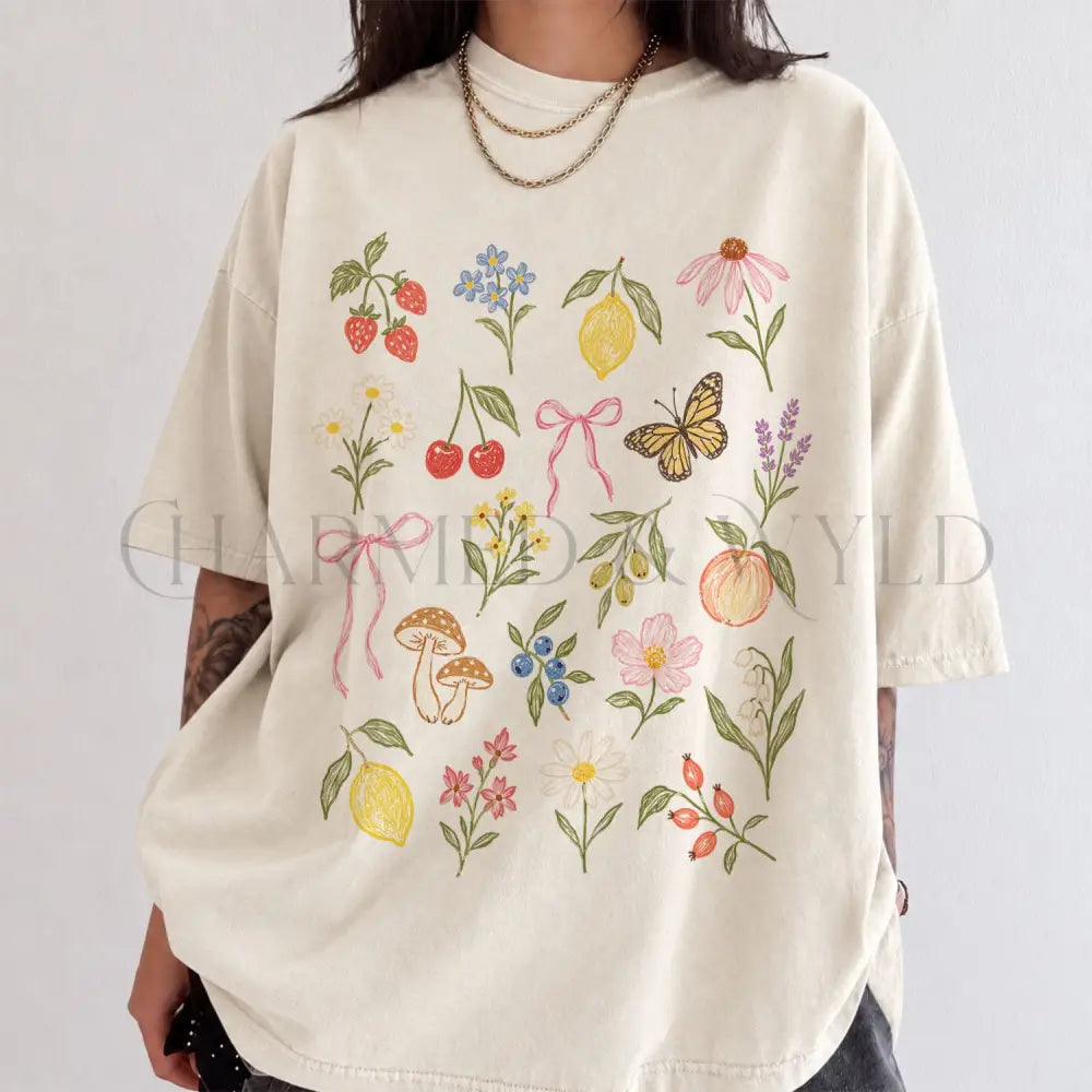 Preppy Fruit Comfort Colors Shirt - Ivory / S - T-Shirt