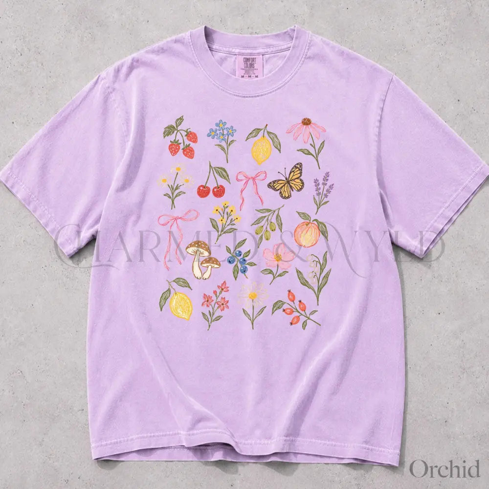 Preppy Fruit Comfort Colors Shirt - Orchid / S - T-Shirt