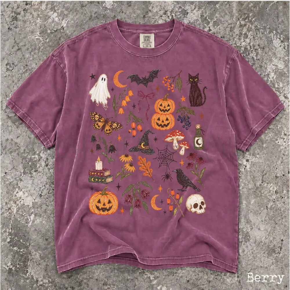 Preppy Halloween Comfort Colors Shirt - Berry / S - T-Shirt