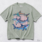 Preppy Shark Comfort Colors T-Shirt - Bay / S - T-Shirt