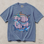 Preppy Shark Comfort Colors T-Shirt - Blue Jean / S - T-Shirt