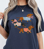 Preppy Dachshund Dogs T-Shirt