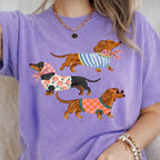 Preppy Dachshund Dogs T-Shirt