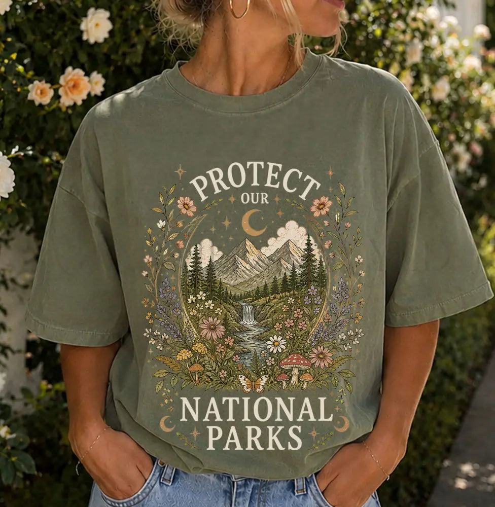 Protect Our National Parks T-Shirt - Moss / S - T-Shirt