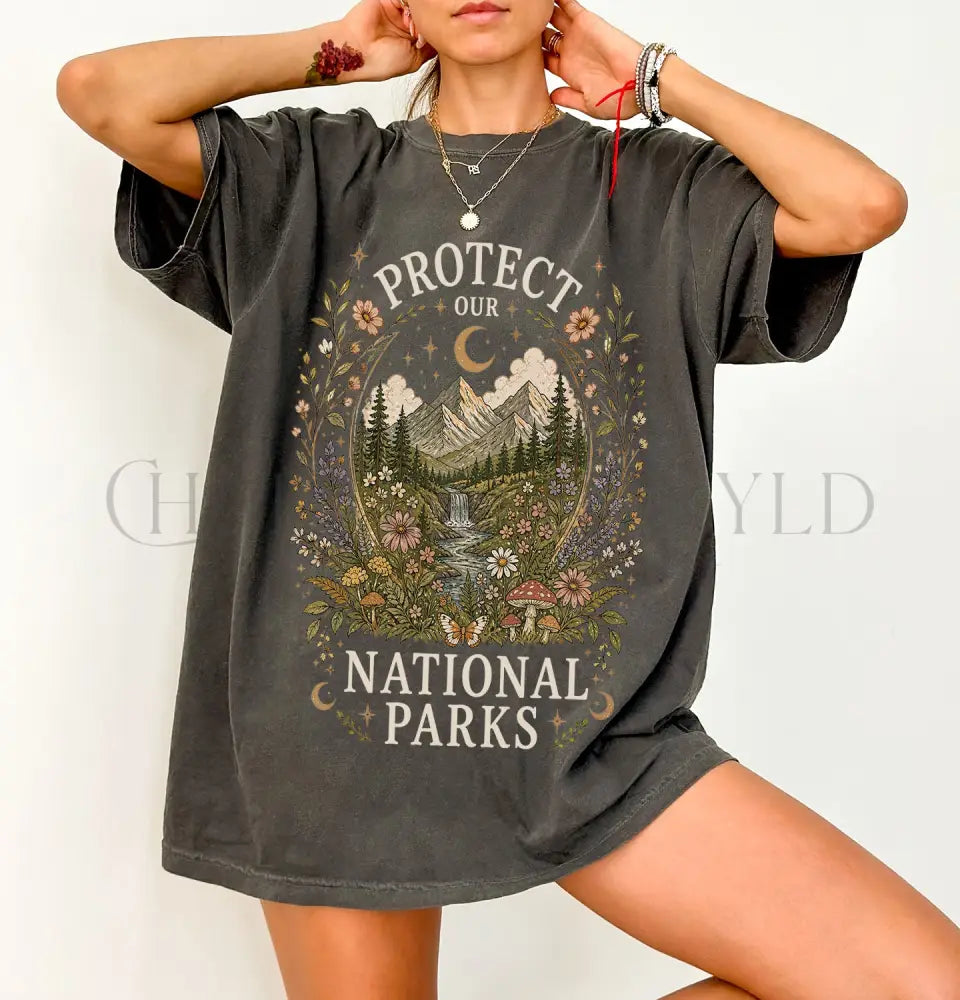 Protect Our National Parks T-Shirt - Pepper / S - T-Shirt