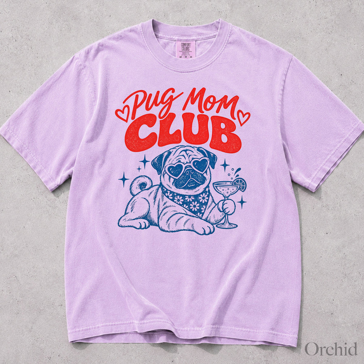 Pug Mom Club Comfort Colors T-Shirt