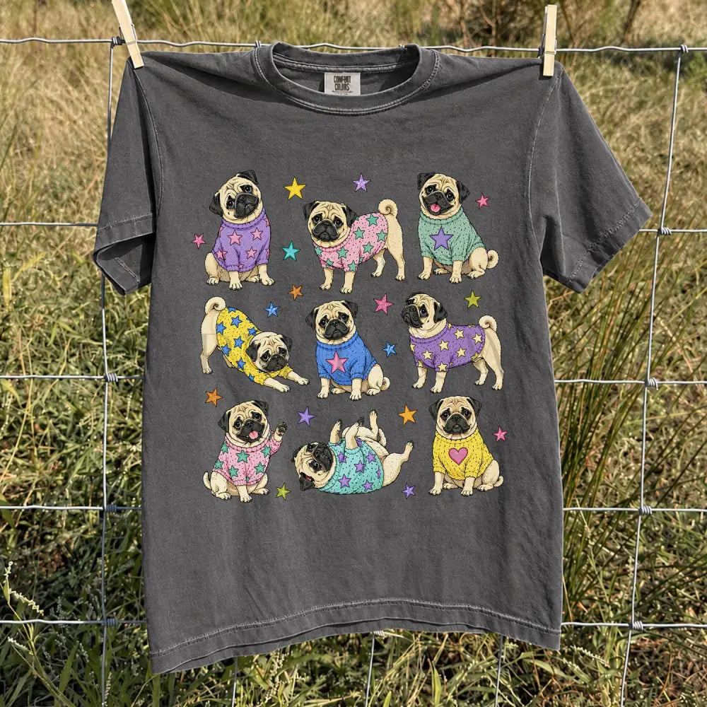 Pugs in Sweaters Comfort Colors T-Shirt - T-Shirt