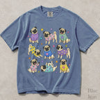 Pugs in Sweaters Comfort Colors T-Shirt - Blue Jean / S - T-Shirt