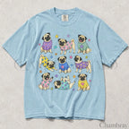 Pugs in Sweaters Comfort Colors T-Shirt - Chambray / S - T-Shirt
