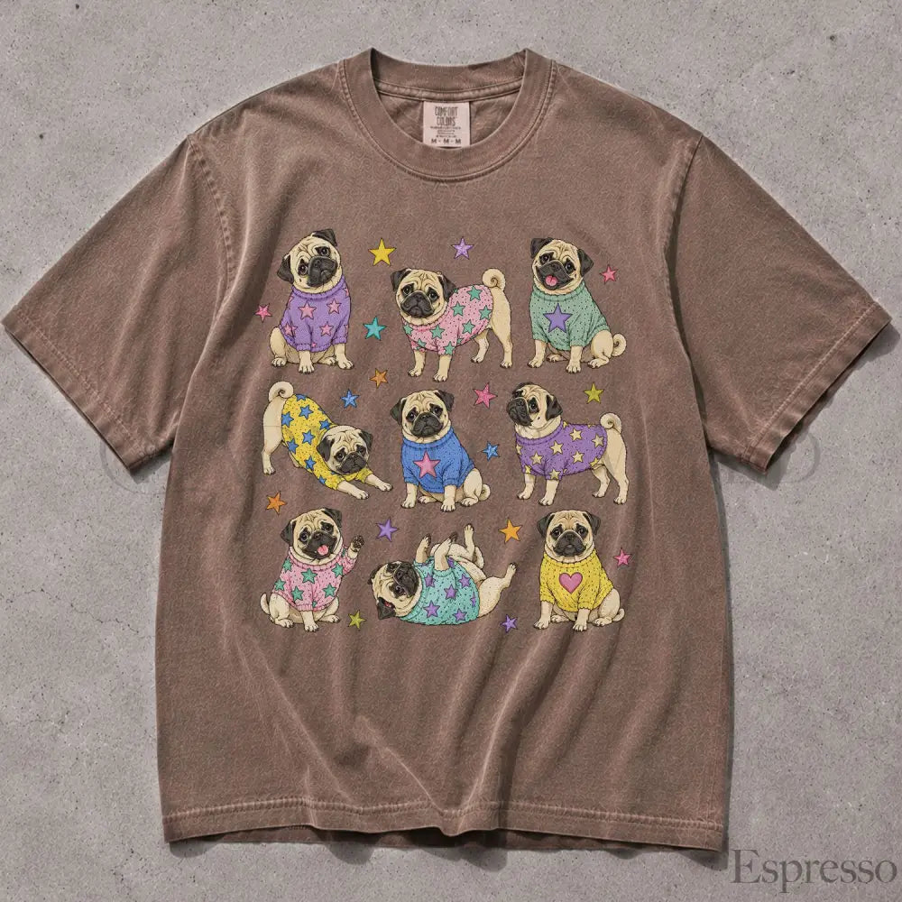 Pugs in Sweaters Comfort Colors T-Shirt - Espresso / S - T-Shirt