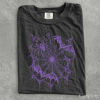 Purple Bat Spiderweb Comfort Colors T-Shirt - T-Shirt