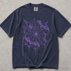 Purple Bat Spiderweb Comfort Colors T-Shirt - Navy / S - T-Shirt