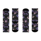 Purple Floral Butterfly Adults Unisex Socks
