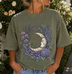 Purple Moon Floral T-Shirt - T-Shirt