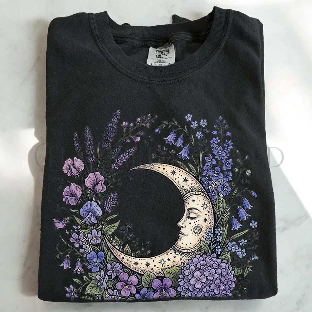 Purple Moon Floral T-Shirt - T-Shirt