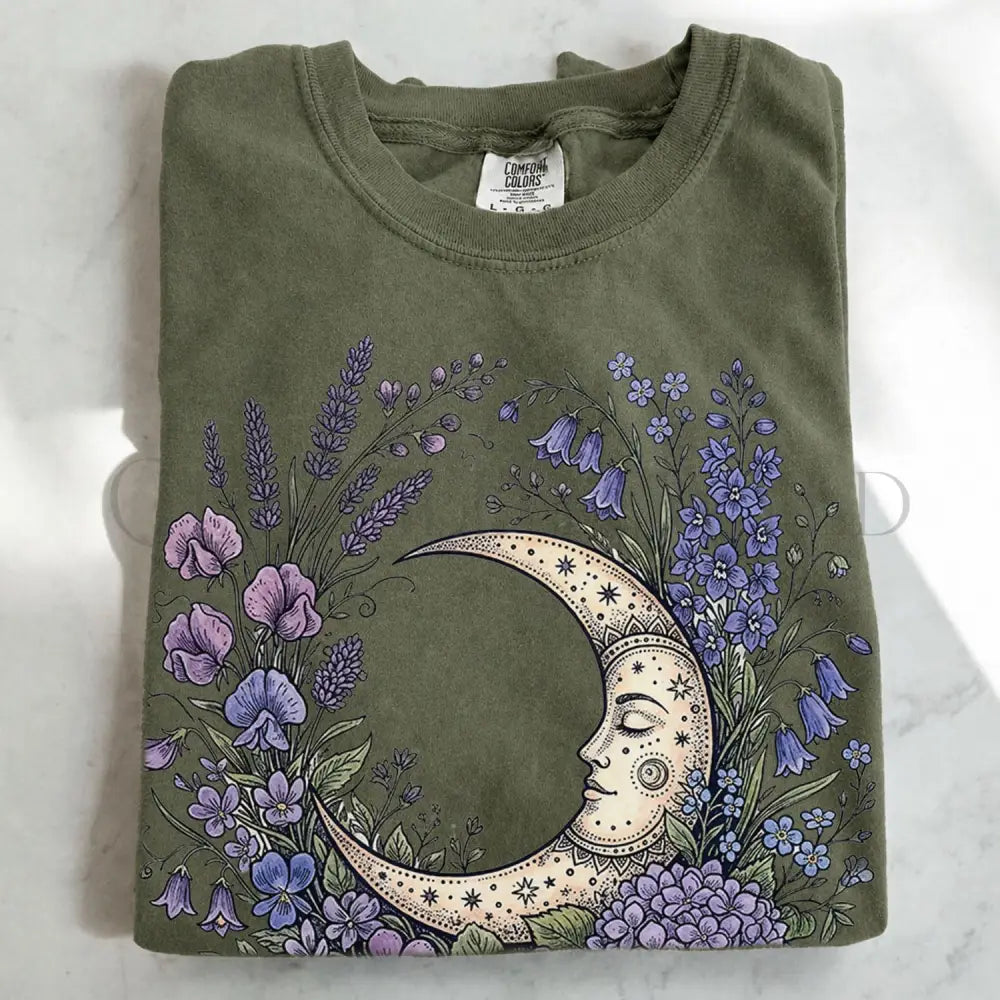 Purple Moon Floral T-Shirt - T-Shirt