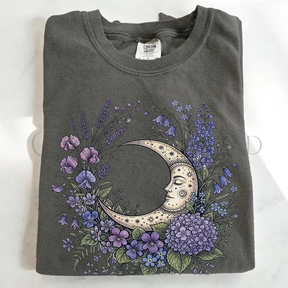 Purple Moon Floral T-Shirt - T-Shirt