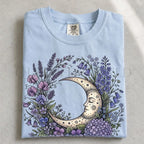 Purple Moon Floral T-Shirt - Chambray / S - T-Shirt
