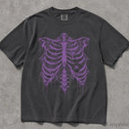 Purple Ribcage Comfort Colors T-Shirt - Graphite / S - T-Shirt