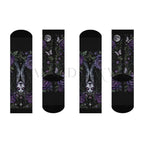 Purple Rose Gothic Goddess Adults Unisex Socks