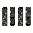 Purple Rose Skulls Adults Unisex Socks