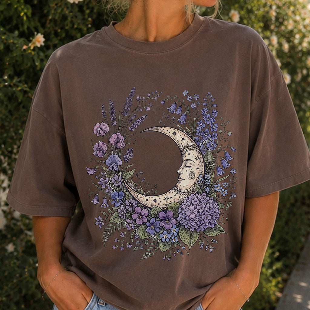 Purple Moon Floral T-Shirt