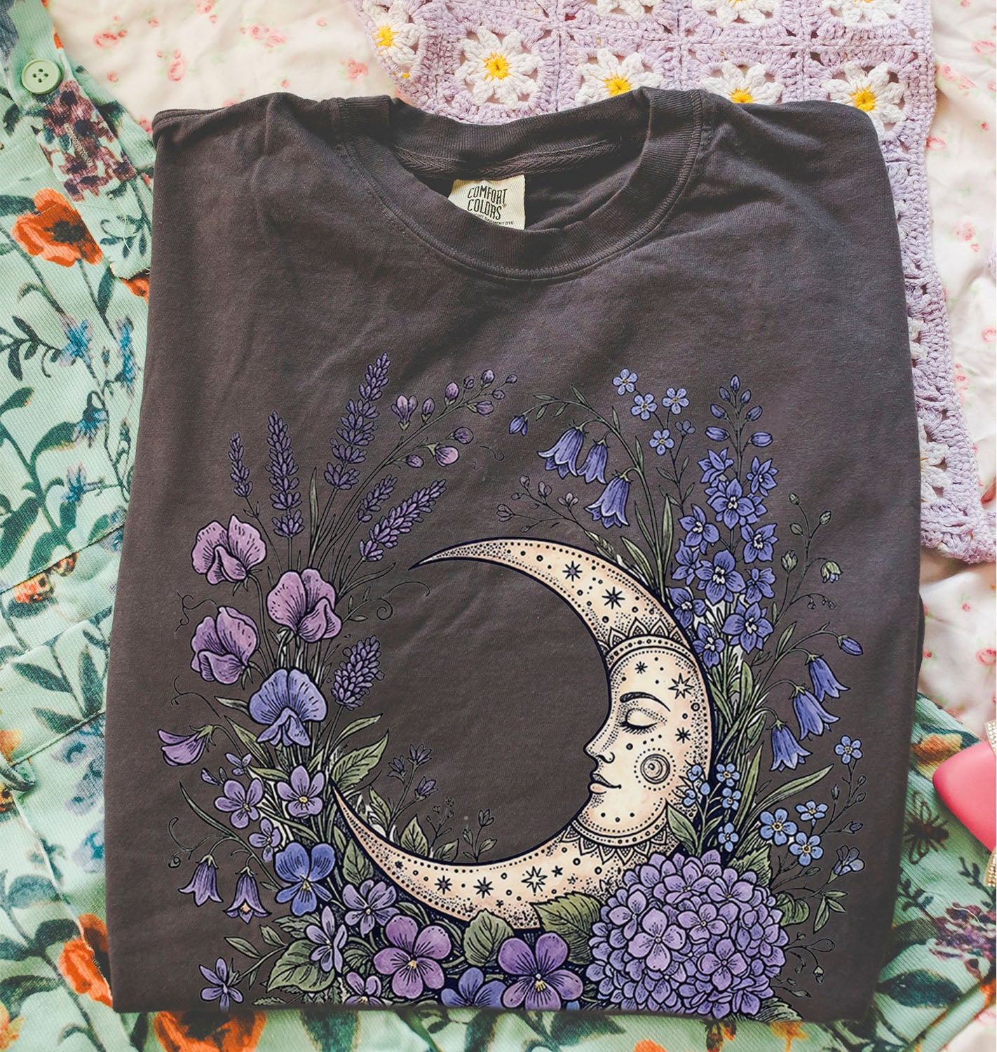 Purple Moon Floral T-Shirt