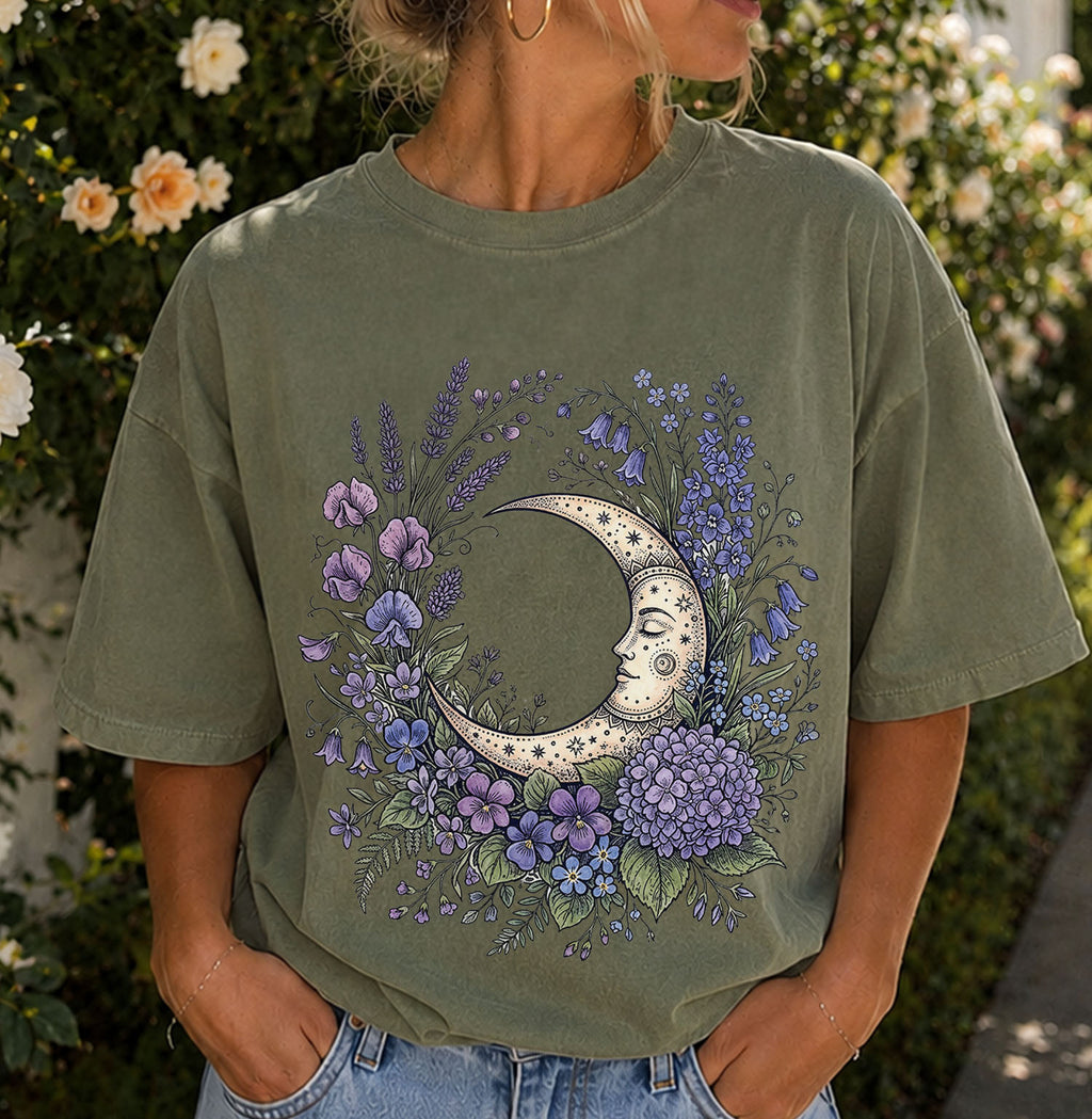 Purple Moon Floral T-Shirt