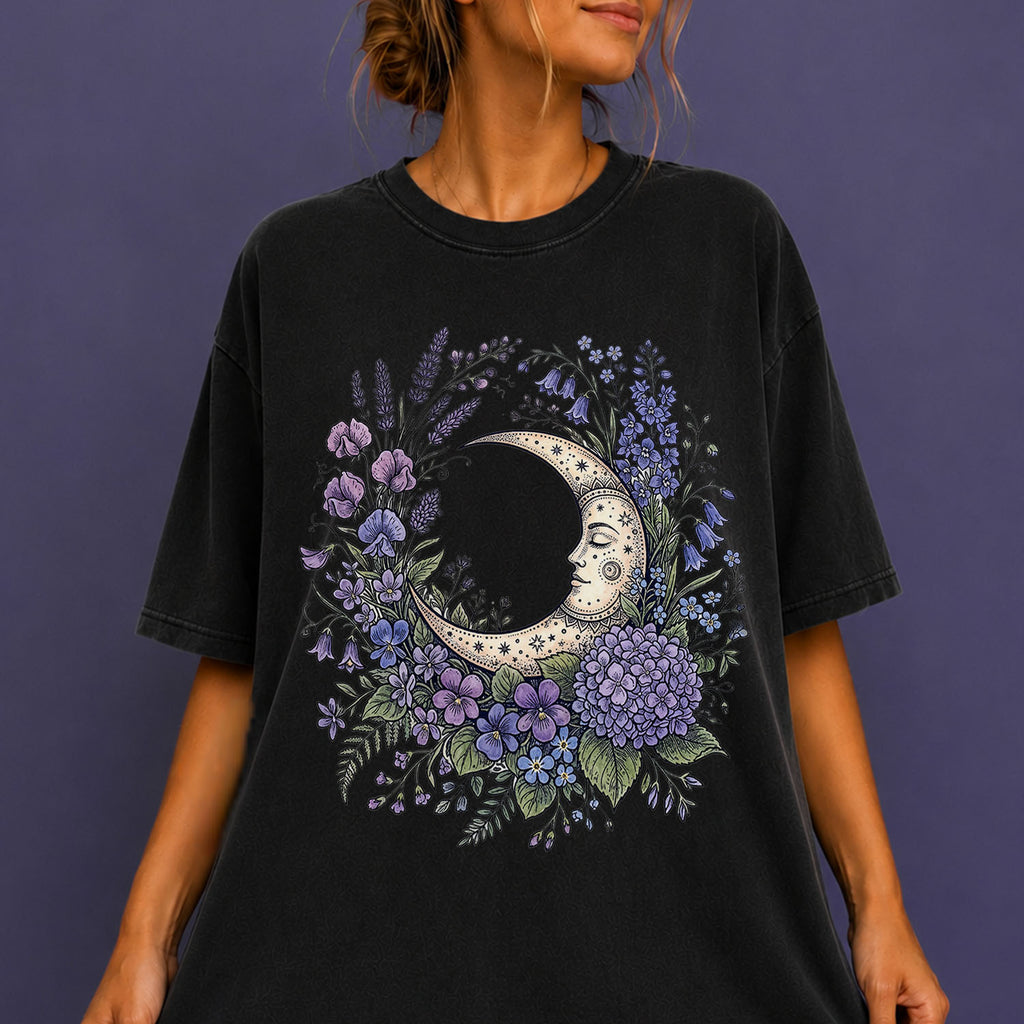 Purple Moon Floral T-Shirt