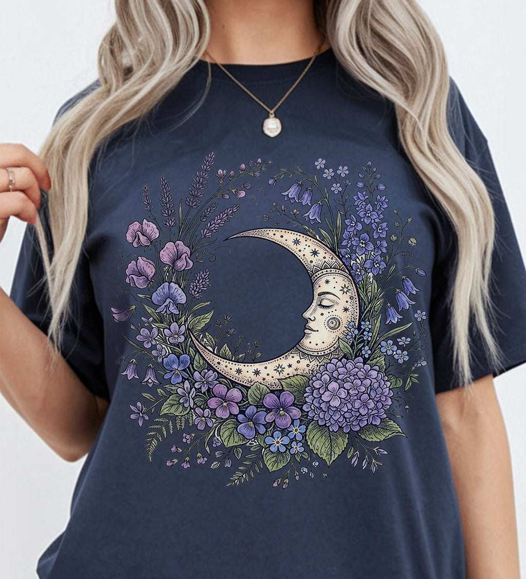 Purple Moon Floral T-Shirt