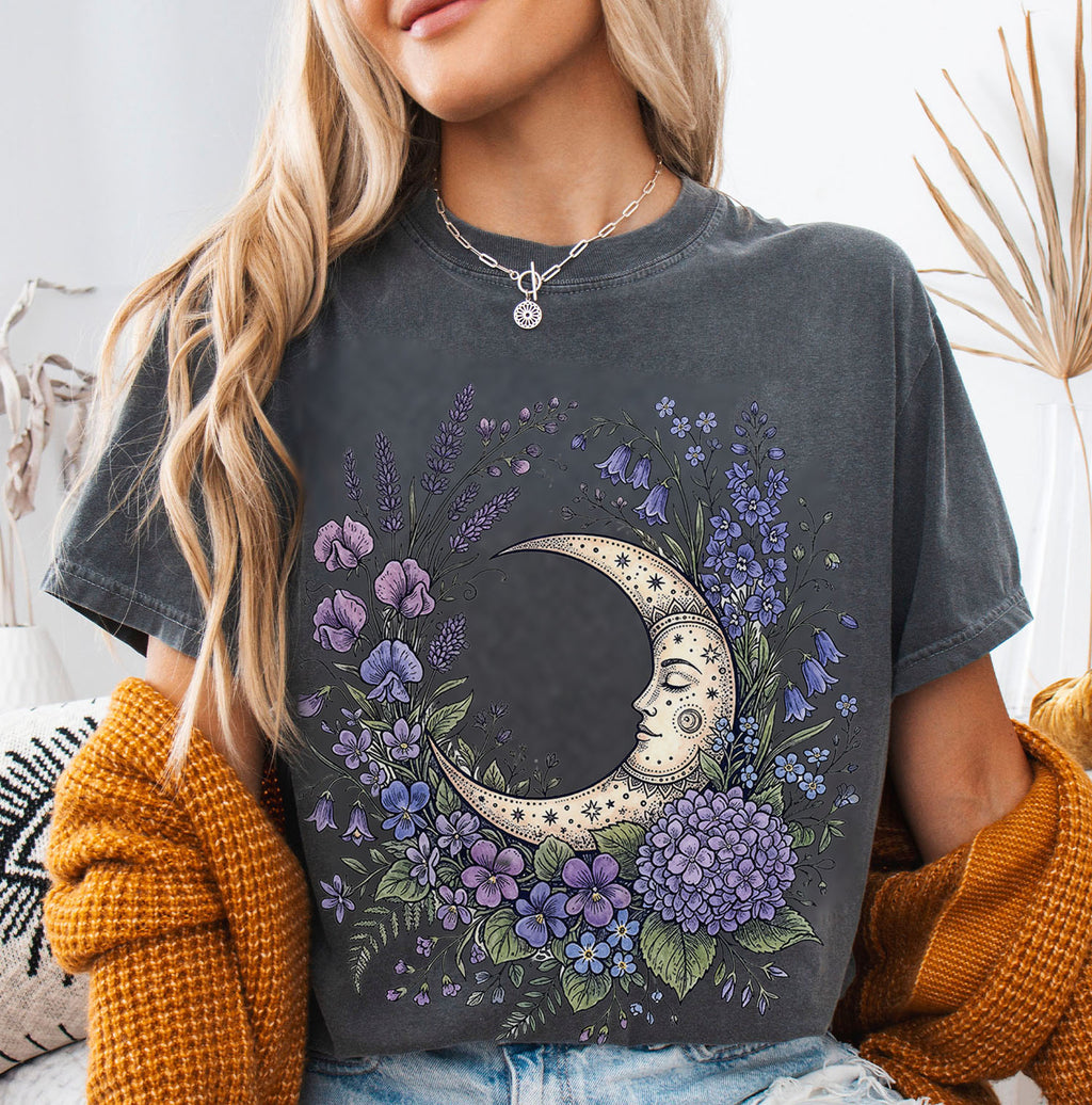 Purple Moon Floral T-Shirt