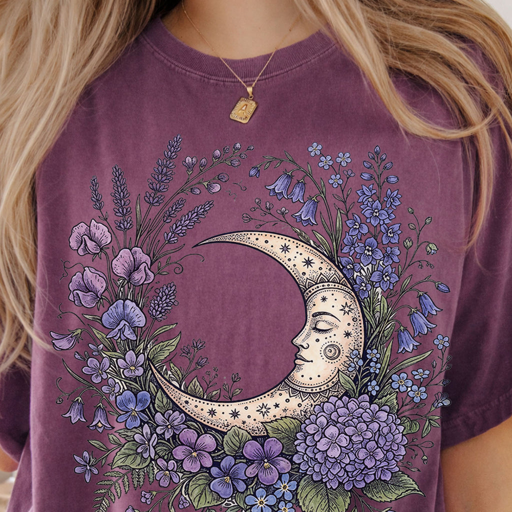 Purple Moon Floral T-Shirt