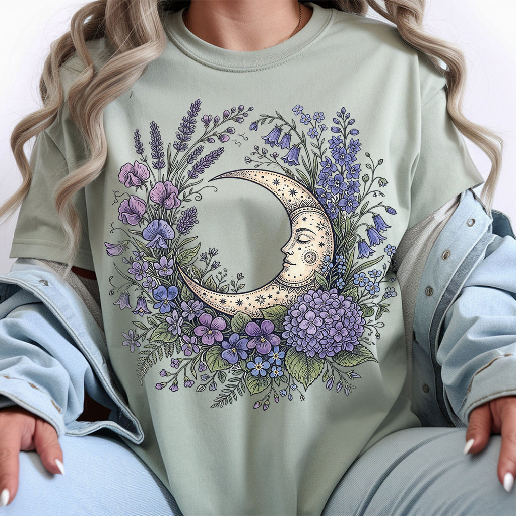 Purple Moon Floral T-Shirt