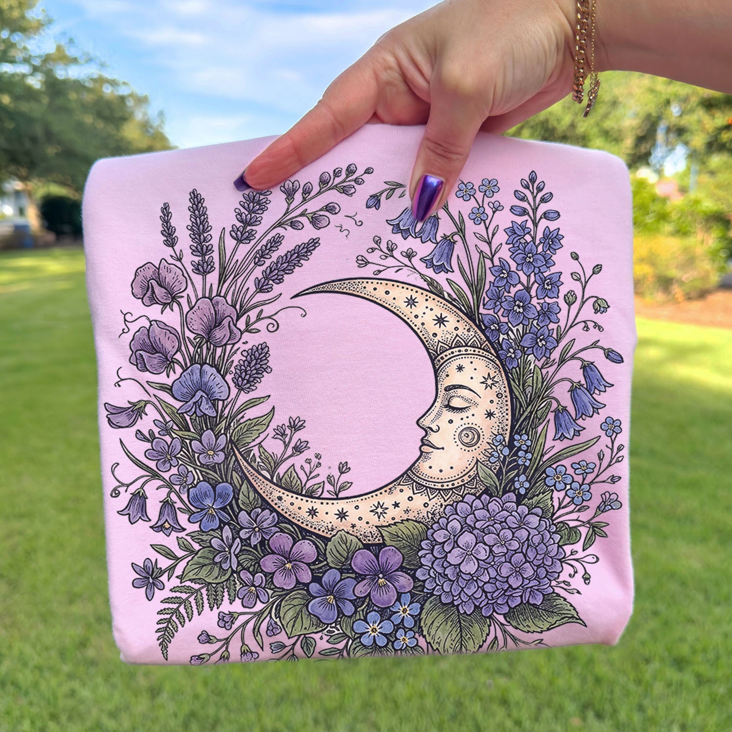 Purple Moon Floral T-Shirt