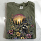 Raccoon Wildflower T-Shirt