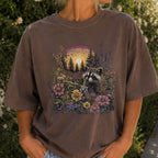 Raccoon Wildflower T-Shirt