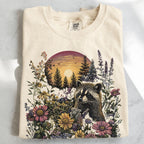 Raccoon Wildflower T-Shirt