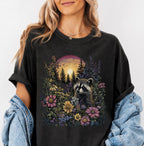 Raccoon Wildflower T-Shirt