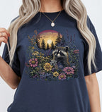 Raccoon Wildflower T-Shirt