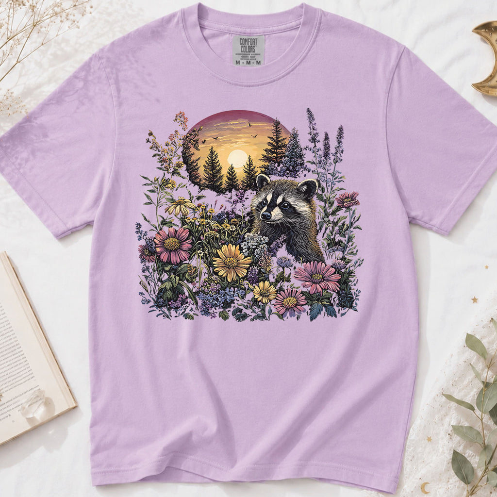 Raccoon Wildflower T-Shirt